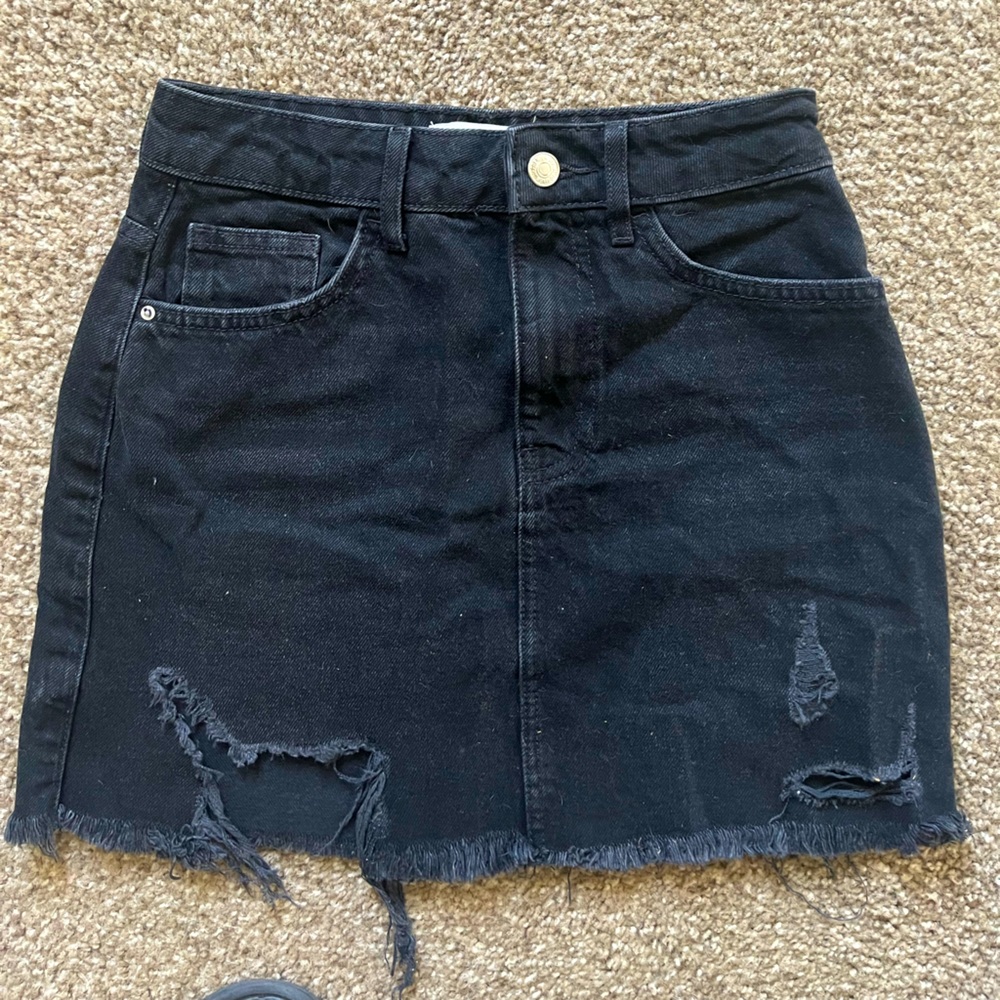 🔴SALE❗️Black Denim Mini Skirt